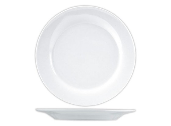 1 Carton de 6 Assiettes plates en porcelaine ø 19,5 cm