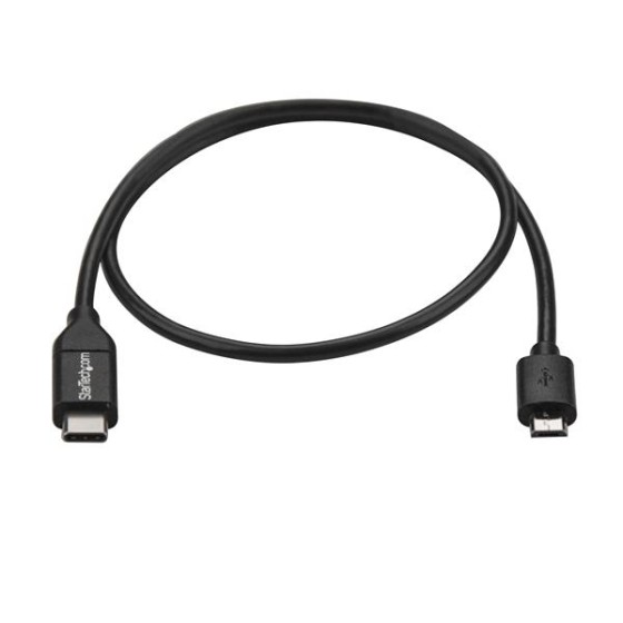 StarTech.com Câble USB-C vers Micro USB de 50 cm - Cordon USB C vers Micro-B - Câble de charge compatible Thunderbolt 3 - M/M - USB 2.0 - Câble USB - 24 pin USB-C (M) pour Micro-USB de type B (M) - USB 2.0 - 50 cm - noir