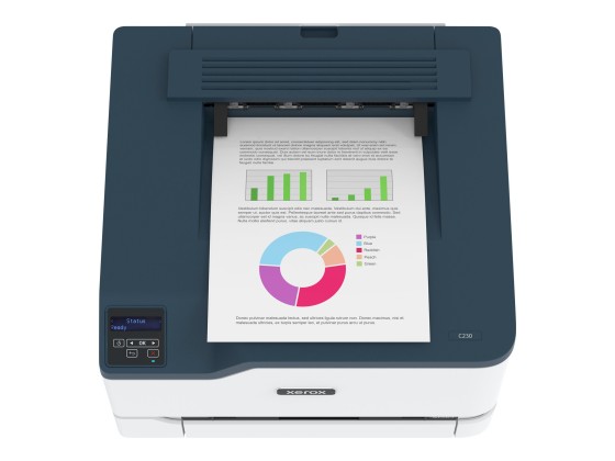 Xerox C230 Imprimante recto verso sans fil A4 22 ppm, PS3 PCL5e/6, 2 magasins Total 251 feuilles