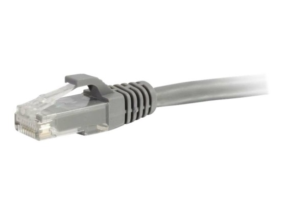 C2G Cat5e Booted Unshielded (UTP) Network Patch Cable - Cordon de raccordement - RJ-45 (M) pour RJ-45 (M) - 3 m - UTP - CAT 5e - moulé, sans crochet, bloqué - gris