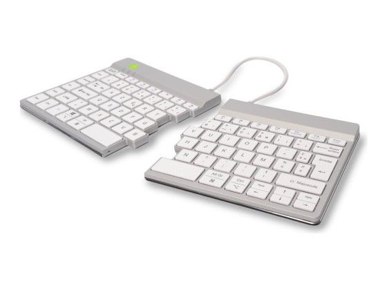 R-Go Tools Clavier R-Go Numpad Break, clavier numérique ergonomique avec logiciel de pause, bluetooth, blanc