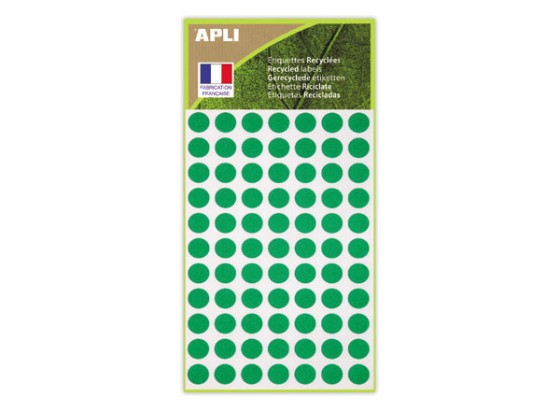 1 462 pastilles de signalisation rondes,Ø 8 mm, vert, 100% recyclé