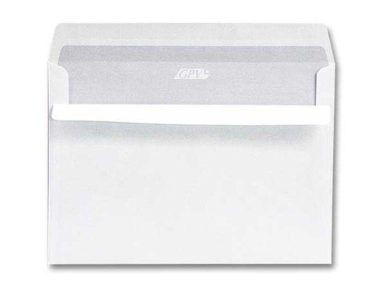 1 Carton de 500 Enveloppes bande siliconée blanches 114x229 mm 80g