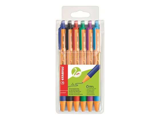 1 Etui de 6 Stylos à bille STABILO pointball