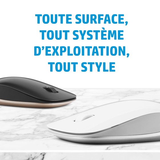 HP 410 Slim - Souris - droitiers et gauchers - 3 boutons - sans fil - Bluetooth 5.0 - argent cendré - pour Laptop 15, 15s