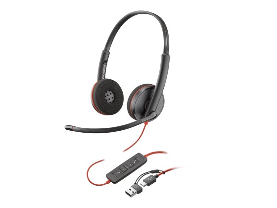 1 Casque filaire POLY Blackwire C3220 USB-C - 2 écouteurs