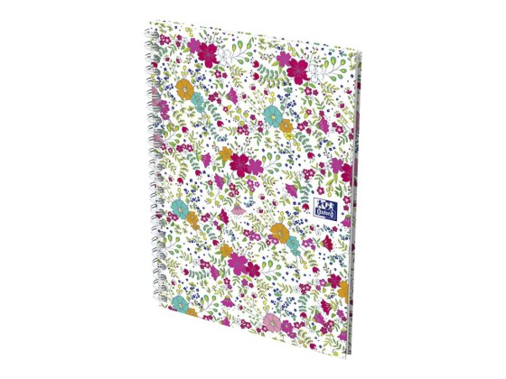 1 Cahier spirale Oxford Flowers A5 14,8 x 21 cm 120 pages