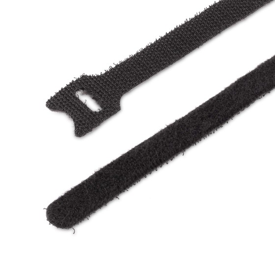 StarTech.com Attaches de Câbles Auto-Agrippantes de 15cm - Noir - Lot x50 - Attache câble - crochet et boucle - 15 m - noir (pack de 50)