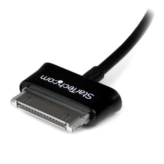 StarTech.com Cable USB OTG Samsung Galaxy Tab - Adaptateur OTG USB Type A femelle - 1 metre Noir- Cable USB OTG (on the go) - Câble USB - USB femelle pour connecteur à 30 broches de station d'accueil Samsung mâle - 15.24 cm - blindé - noir - pour Samsung