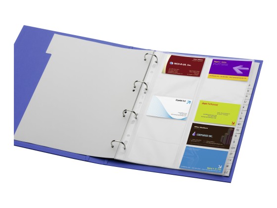 1 Sachet de 10 Pochettes cartes de visite pour classeur DURABLE Visifix format A4