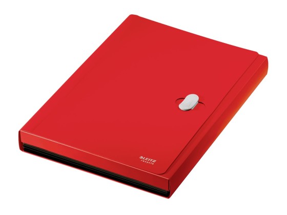 1 Trieur extensible Leitz en PP recyclé - 6 compartiments - Rouge