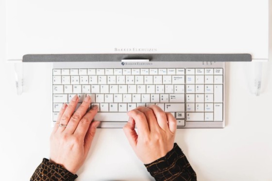 BakkerElkhuizen UltraBoard 960 clavier Bureau USB AZERTY Français Gris clair, Blanc