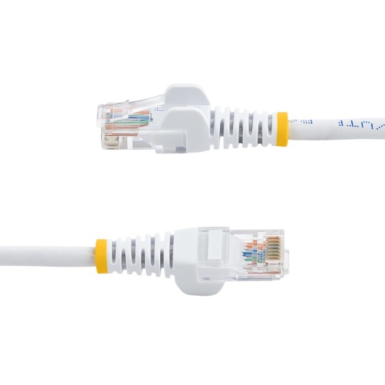 StarTech.com Câble réseau Cat5e UTP sans crochet de 1 m - Cordon Ethernet RJ45 anti-accroc - Câble patch Mâle / Mâle - Cordon de raccordement - RJ-45 (M) pour RJ-45 (M) - 1 m - UTP - CAT 5e - colonne montante, sans crochet - blanc