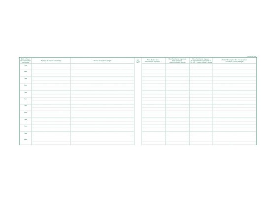 1 Registre des dangers graves et imminents - 24x32 cm - 20 pages
