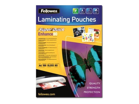 1 Boite de 100 Pochettes de plastification à chaud SuperQuick 80µ