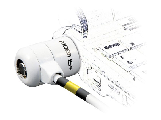 Mobilis Corporate Key - Câble de sécurité - blanc - 1.8 m