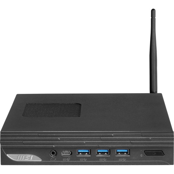 MSI PRO DP10 13M 011BE - Barebone - SFF 1 x Core i5 1340P / jusqu'à 4.6 GHz - RAM 0 Go - Carte graphique Intel Iris Xe - IEEE 802.11ax (Wi-Fi 6E), Gigabit Ethernet, 2.5 Gigabit Ethernet, Bluetooth 5.3 - noir
