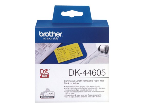 Brother DK-44605 printer label Yellow