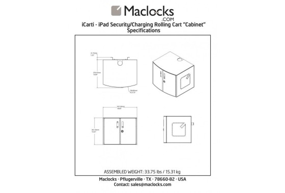 Compulocks Armoire de chargement Class mobile pour 16 Tablettes (chariots non inclus) prises - EU - Meuble de rangement - pour 16 tablettes - Taille d'écran : 13" - montable sur mur, montable sur chariot