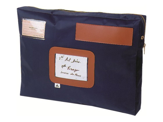 1 Pochette courrier à soufflet L 42xP 5xH 32 cm bleue en polyester