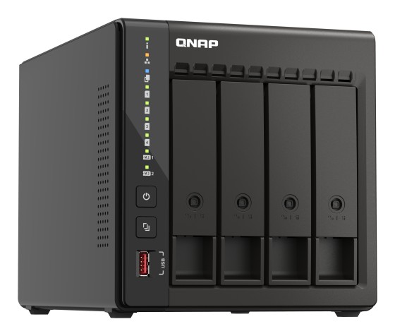 QNAP TS-453E-8G 4-bay desktop NAS Intel Celeron J6412 4C 2.0GHz burst 2.6GHz onboard 8Go RAM 2xHDMI 1.4b 2xM.2 2280 PCIe slots