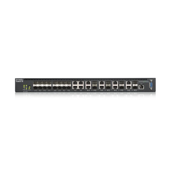 Zyxel XS3800-28 - Commutateur - C2+ - Géré - 4 x 10GBase-T + 16 x 10 Gigabit SFP+ + 8 x combo 10 gigabits SFP+ - Montable sur rack