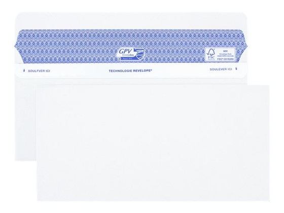 1 Boite de 100 Enveloppes Secure blanches 112x225 mm 90g GPV
