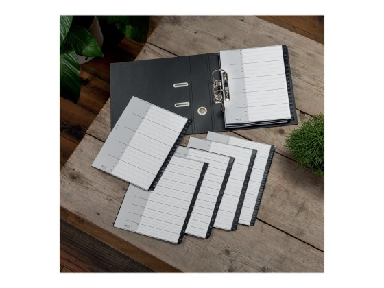 1 Jeu d'intercalaires alphabétiq extra larges LEITZ Recycle - PP- A4-20T