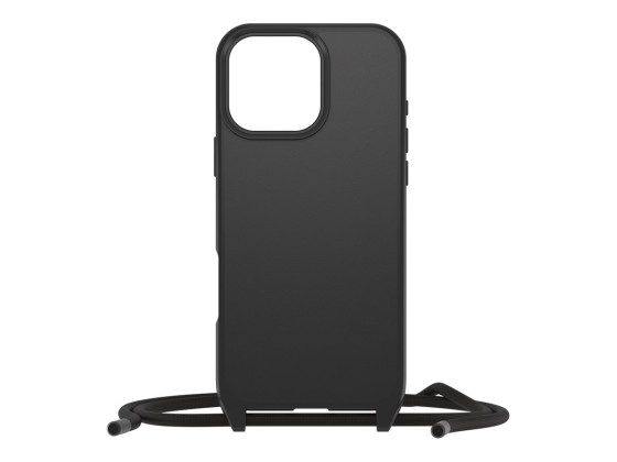 OtterBox React Series - Coque de protection pour téléphone portable - collier - compatibilité avec MagSafe - noir - pour Apple iPhone 16 Pro Max