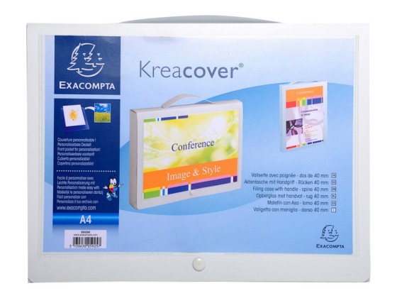 1 Boîte valisette personnalisable Kreacover en polypropylène - Dos 4 cm