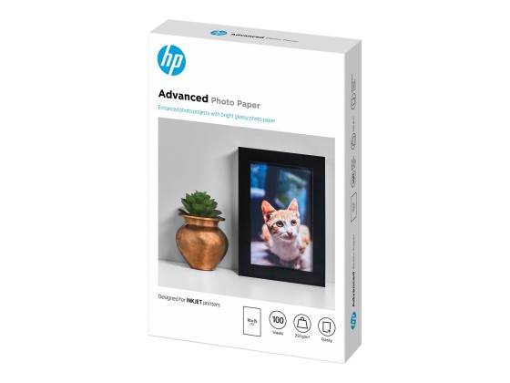 HP original Q8692A Advanced glossy photo paper Ink cartridge 250g/m2 100x150mm 100 sheets 1-pack borderless
