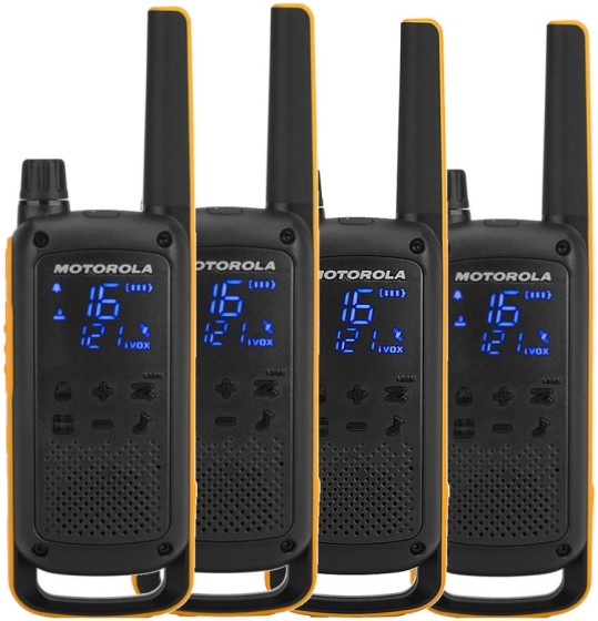 Motorola Talkabout T82 Extreme Quad Pack radio bidirectionnelle 16 canaux Noir, Orange