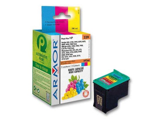 1 Cartouche d'encre ARMOR 3 couleurs compatible HP 344XL