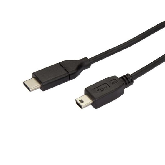 StarTech.com Câble USB 2.0 Type-C vers Mini-B de 2 m - Cordon USB-C vers USB Mini B - Mâle / Mâle - Câble USB - 24 pin USB-C (M) pour mini USB type B (M) - Thunderbolt 3 / USB 2.0 - 2 m - noir