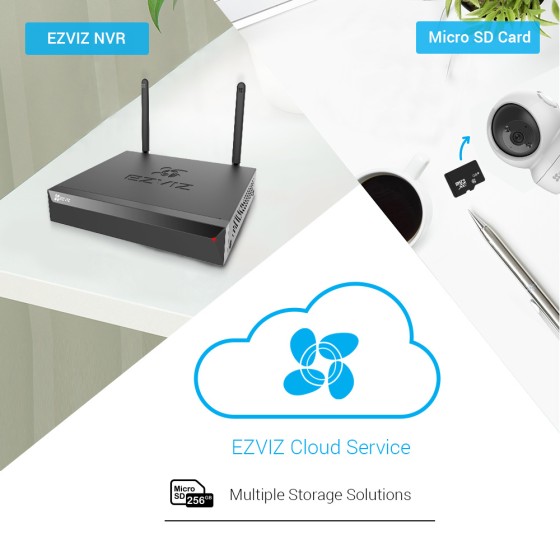 Lot de 6 Caméras Ezviz C6N" Caméra motorisée P&TFull HD 1080p / Wi-Fi 2.4 GhzDétection de mouvementAudio BidirectionnelSuivi de mouvementVision nocturne jusqu'à 10 mètres / Angle de vue : 90°Emplacement carte Micro SD jusqu'à 128Go "
