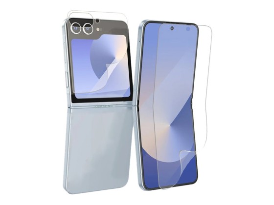 Kit protection écran film plastique pour SAMSUNG Galaxy Z Flip 6 (SM-F741) - Protection avant / arrière / intérieure
