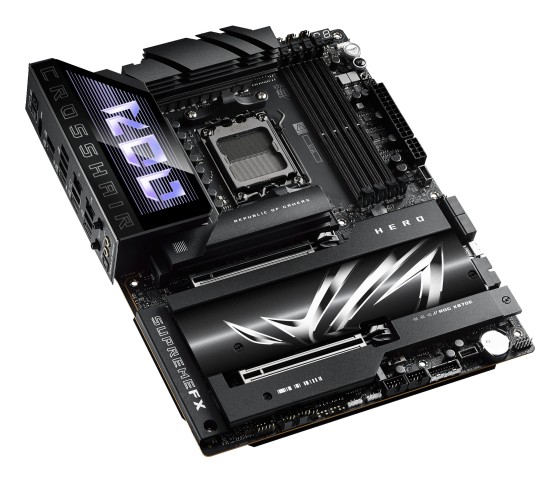 ASUS ROG CROSSHAIR X870E HERO - Carte-mère - ATX - Socket AM5 - AMD X870E Chipset - USB4, USB 3.2 Gen 2, USB-C 3.2 Gen2, USB 3.2 Gen 1, USB-C 3.2 Gen 2x2 - Wi-Fi 7, Bluetooth, 5 Gigabit Ethernet - carte graphique embarquée (unité centrale requise) - audio
