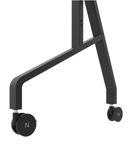 NEOMOUNTS FL50-575BL1 Support au sol mobile pour écran 65-110p - étagère multimédia incluse - installation rapide - TÜV