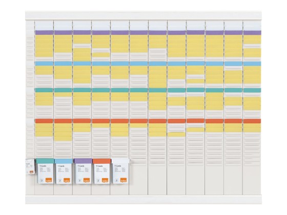 1 Kit planning annuel 13 colonnes 32 fentes - Blanc