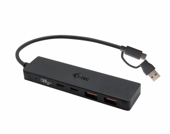 I-TEC USB-C Metal HUB 2xUSB 3.0 2xUSB-C 5Gbps without power adapter ideal for Notebook Ultrabook Tablet PC