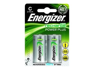 1 Blister de 2 Piles rechargeables ENERGIZER Power Plus  HR14 (C)