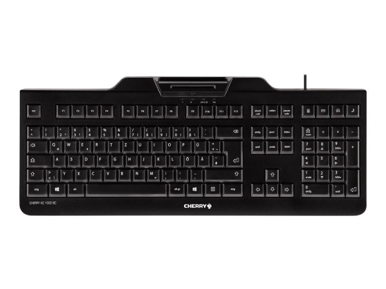CHERRY KC 1000 keyboard with card reader integrated smart black USB (FR)