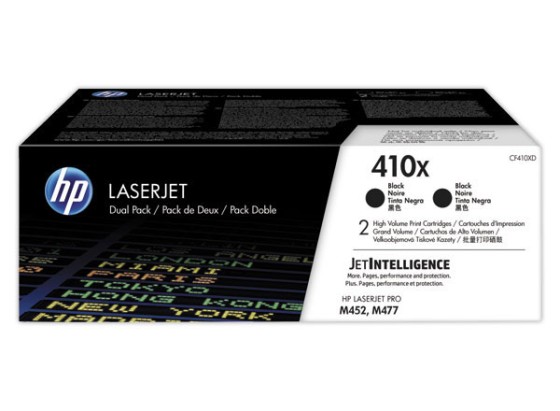 HP 410X 2-pack High Yield Black Original LaserJet Toner Cartridges