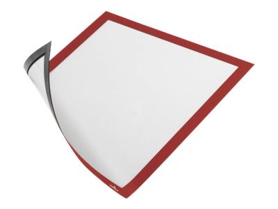 1 Lot de 5 Pochettes  de signalisation cadre magnétique Magaframe-A4- rouge