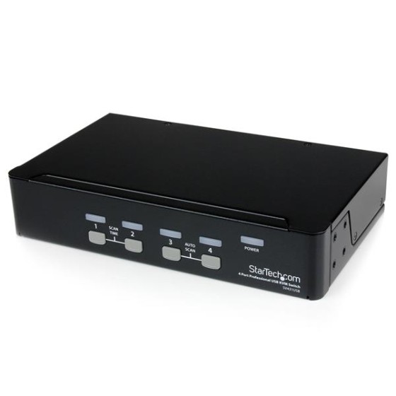 StarTech.com Commutateur KVM 4 Ports VGA USB, Montage en Rack - Switch KVM - 1920x1440 - Commutateur KVM - 4 x KVM port(s) - 1 utilisateur local - de bureau - pour P/N: SV431RACK, SVUSB2N1_10, SVUSB2N1_15, SVUSB2N1_6