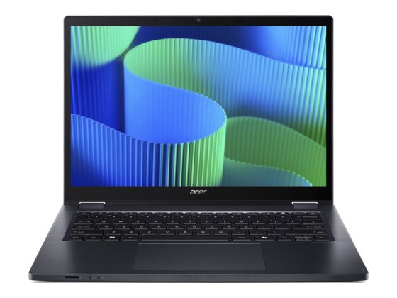 Acer TravelMate P4 Spin 14 TMP414RN-54-TCO - Conception inclinable - Intel Core Ultra 7 - 155U / jusqu'à 4.8 GHz - Win 11 Pro - Intel Graphics - 16 Go RAM - 1.024 To SSD - 14" IPS écran tactile 1920 x 1200 - Gigabit Ethernet - Wi-Fi 6E, Bluetooth - bleu a