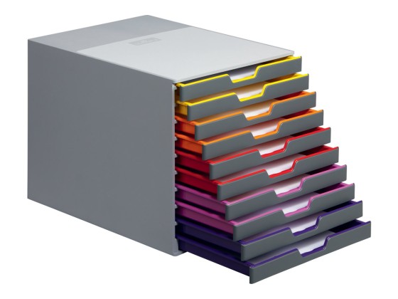 1 Module de classement 10 tiroirs  VARICOLOR gris
