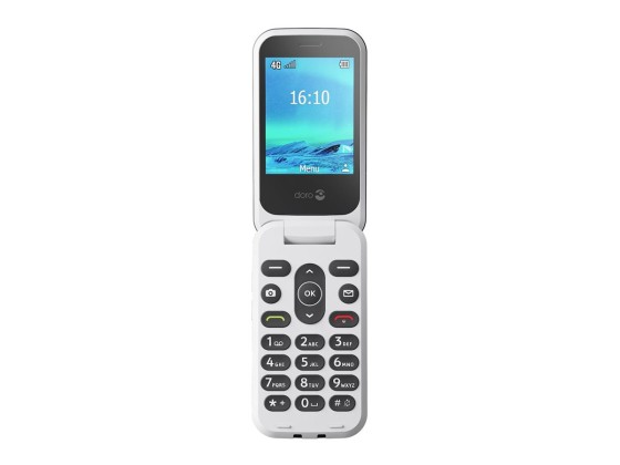 DORO 2880 - 4G téléphone de service / Mémoire interne 17 Mo - microSD slot - 320 x 240 pixels - rear camera 0,3 MP - blanc et noir