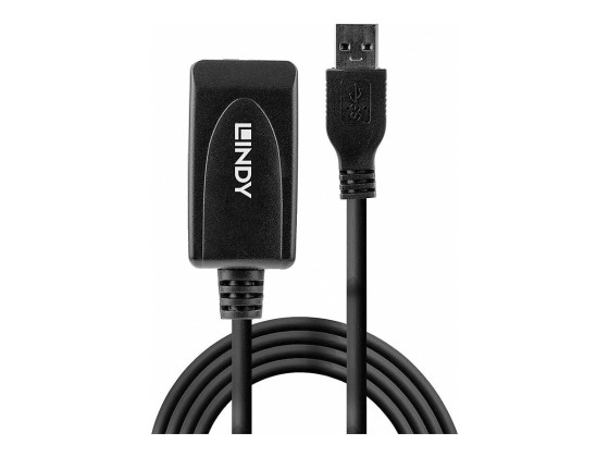 Lindy 43155 câble USB USB 3.2 Gen 1 (3.1 Gen 1) 5 m USB A Noir