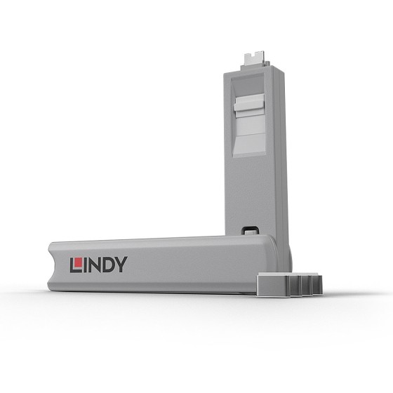 LINDY USB Type C Port Blocker Key - Pack of 4 Blockers White